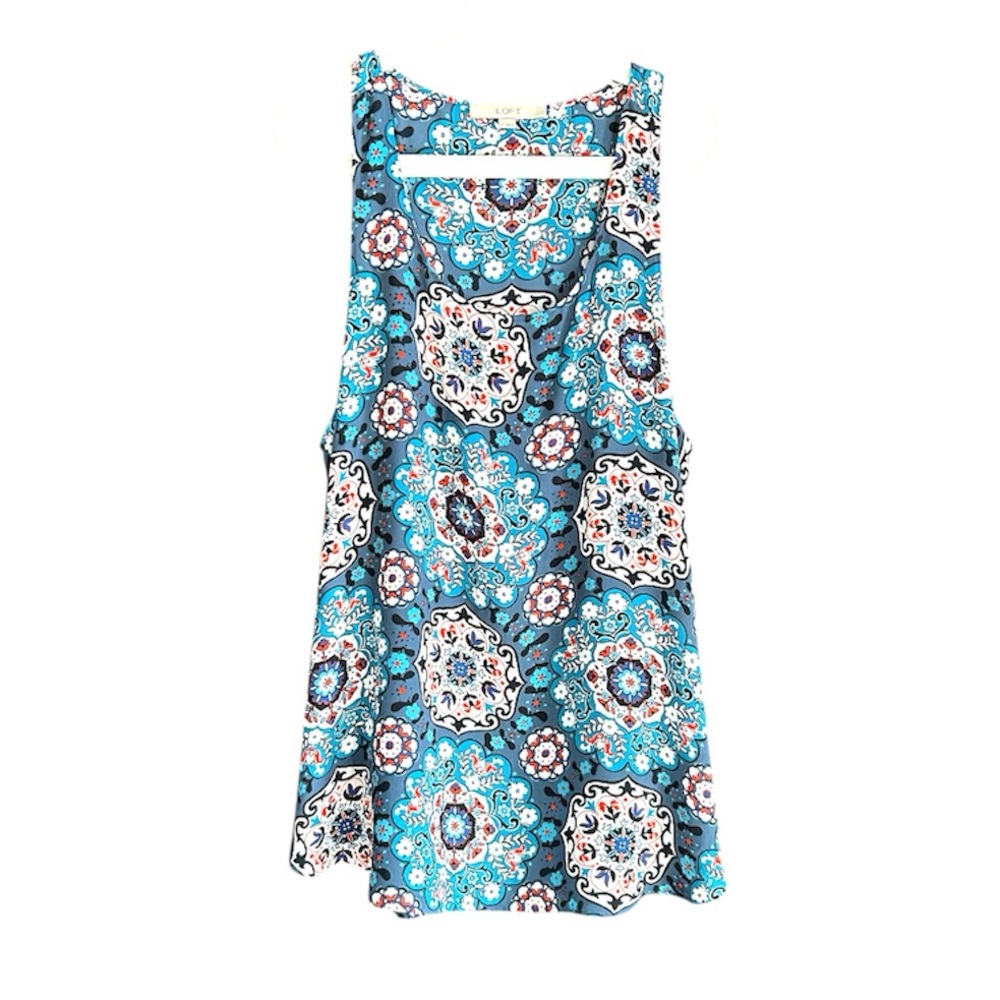 LOFT Multicolor Floral Sleeveless Top
